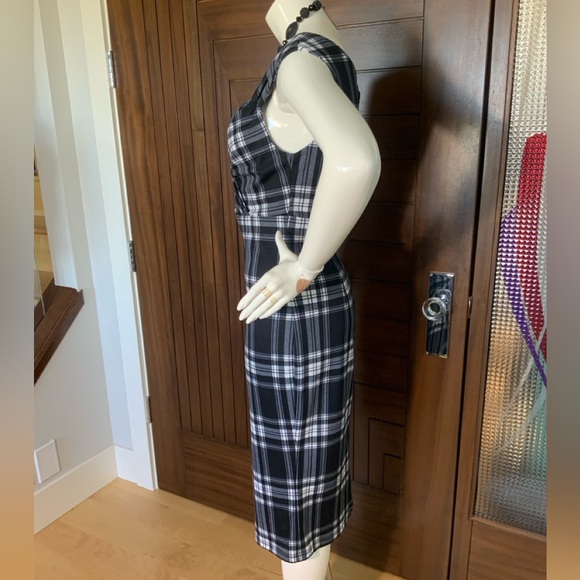 ROCK STEADY Dress, 50's Bodycon, on/off shoulder, Sz L - Picture 3 of 13